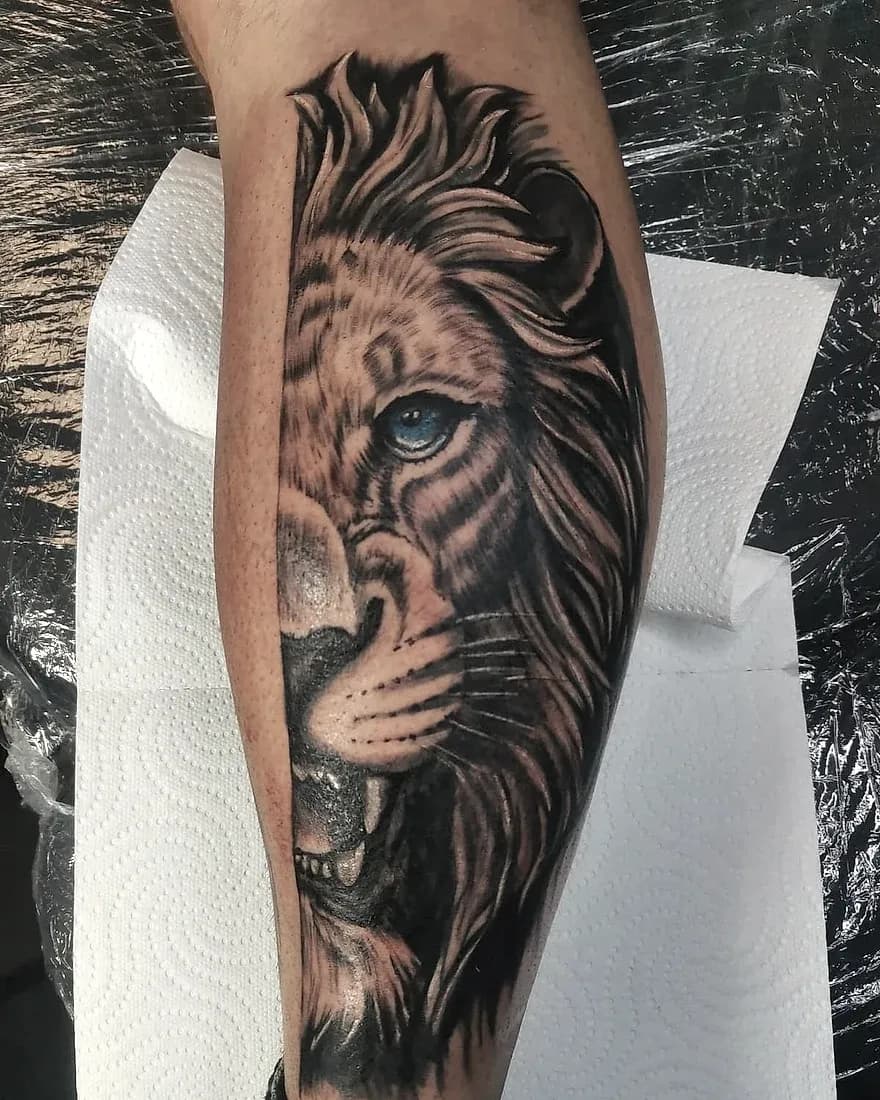 Löwe, Realismus-Tattoo von Radoja, Cult Art Tattoo Bielefeld